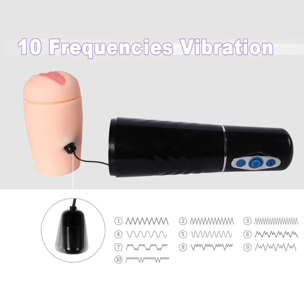 5 Suction Patterns Male Masturbator Cup 10 Vibration Modes