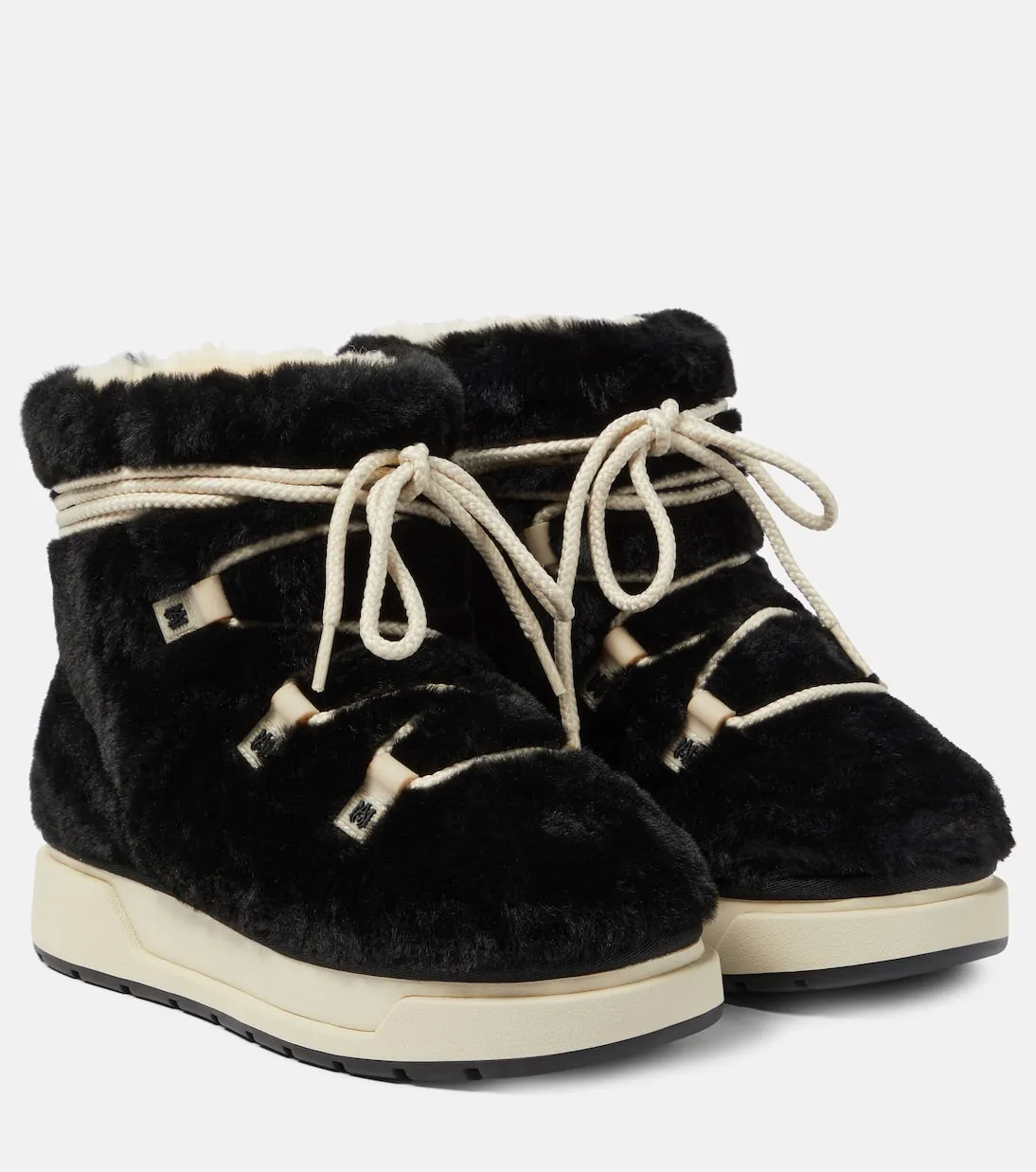 Amiri faux sheepskin malibu hi boots, black