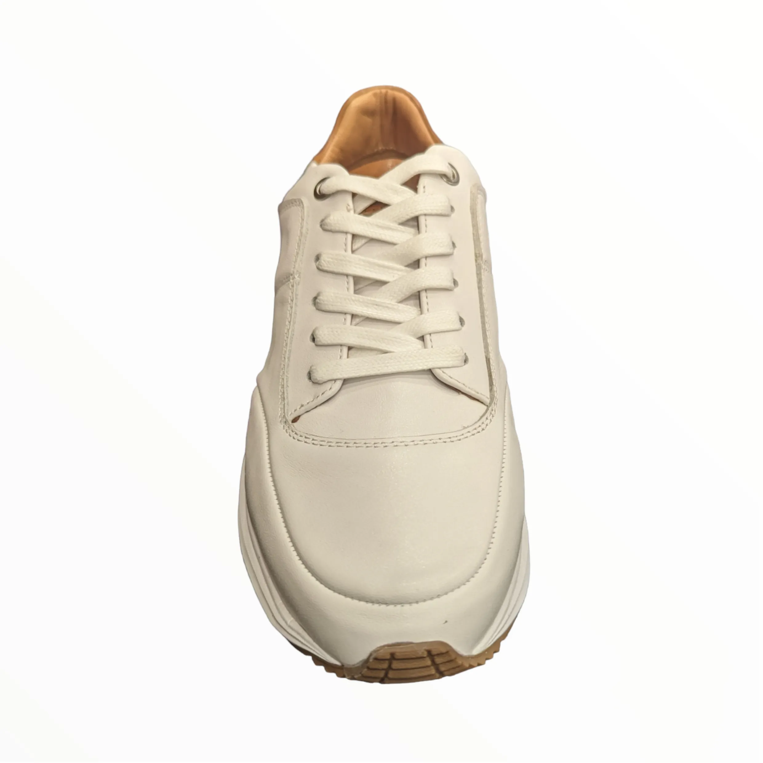 AZOR LA MODE Men's Calabria Smart Leather Trainers ZM3827 White