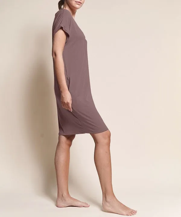 BAMBOO CROP DRESS WITH POCKETS