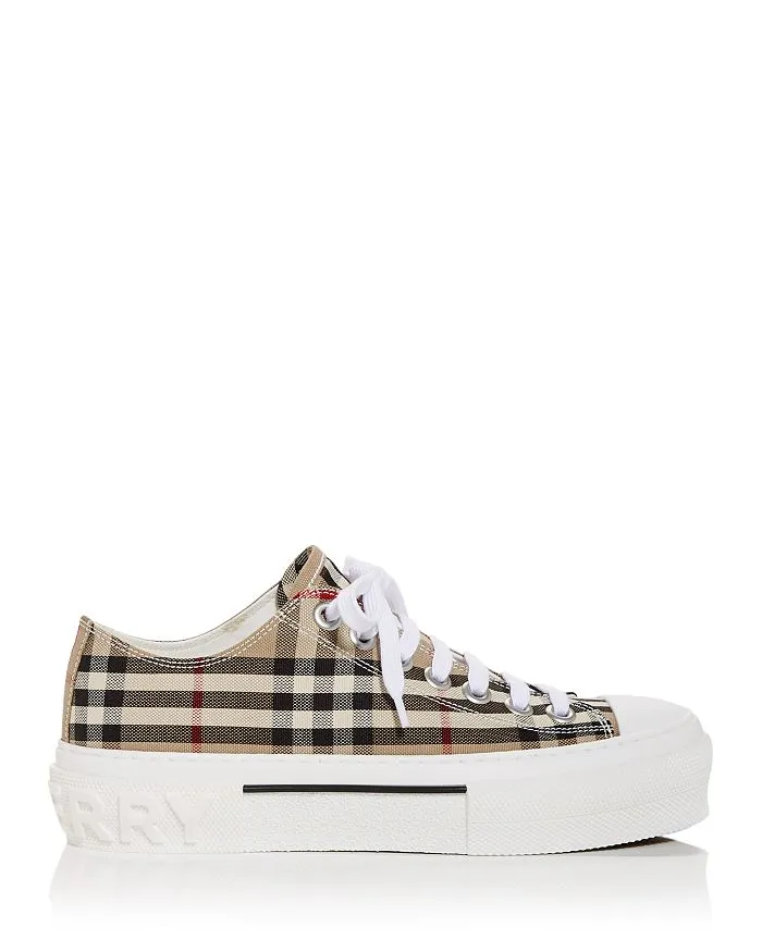 Burberry Women's Vintage Check Platform Low Top Sneakers