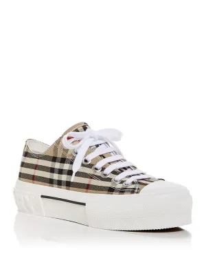 Burberry Women's Vintage Check Platform Low Top Sneakers