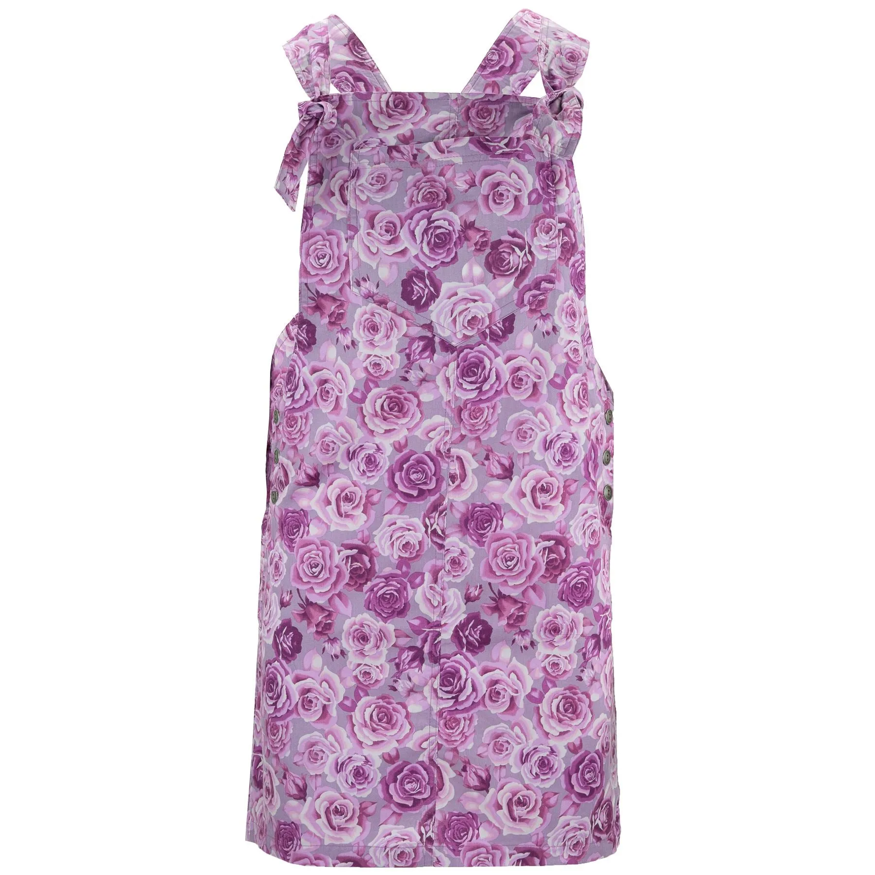 Chic Tea Shift Dungaree Dress - Pink Bloom