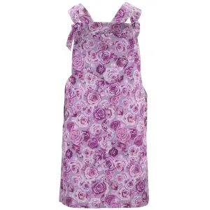 Chic Tea Shift Dungaree Dress - Pink Bloom