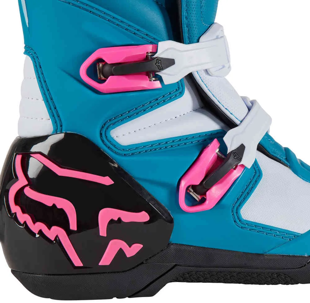 Comp FOX Motocross Boots, Blue/Pink