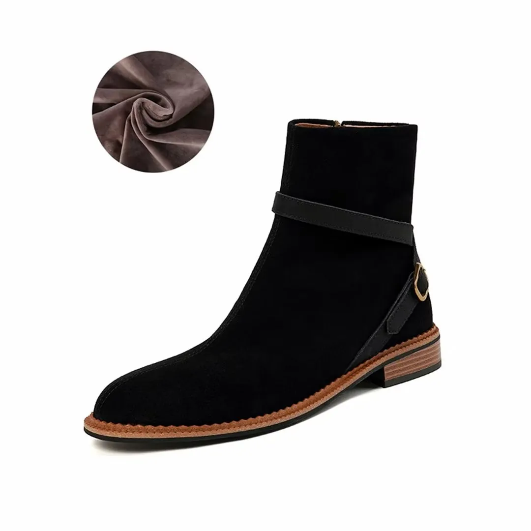 Contemporary Ankle Leather Boots