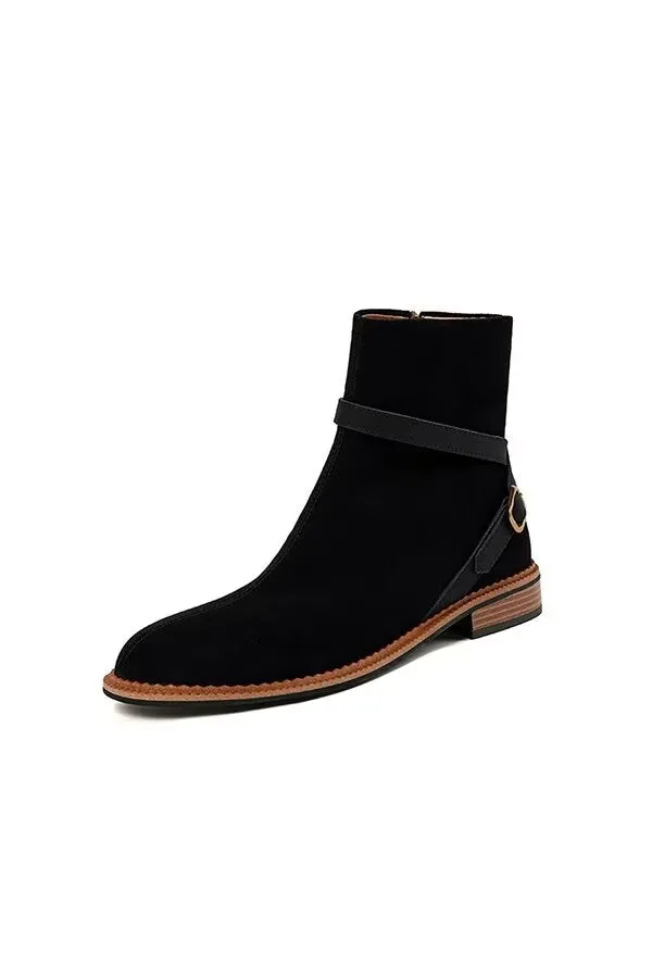 Contemporary Ankle Leather Boots