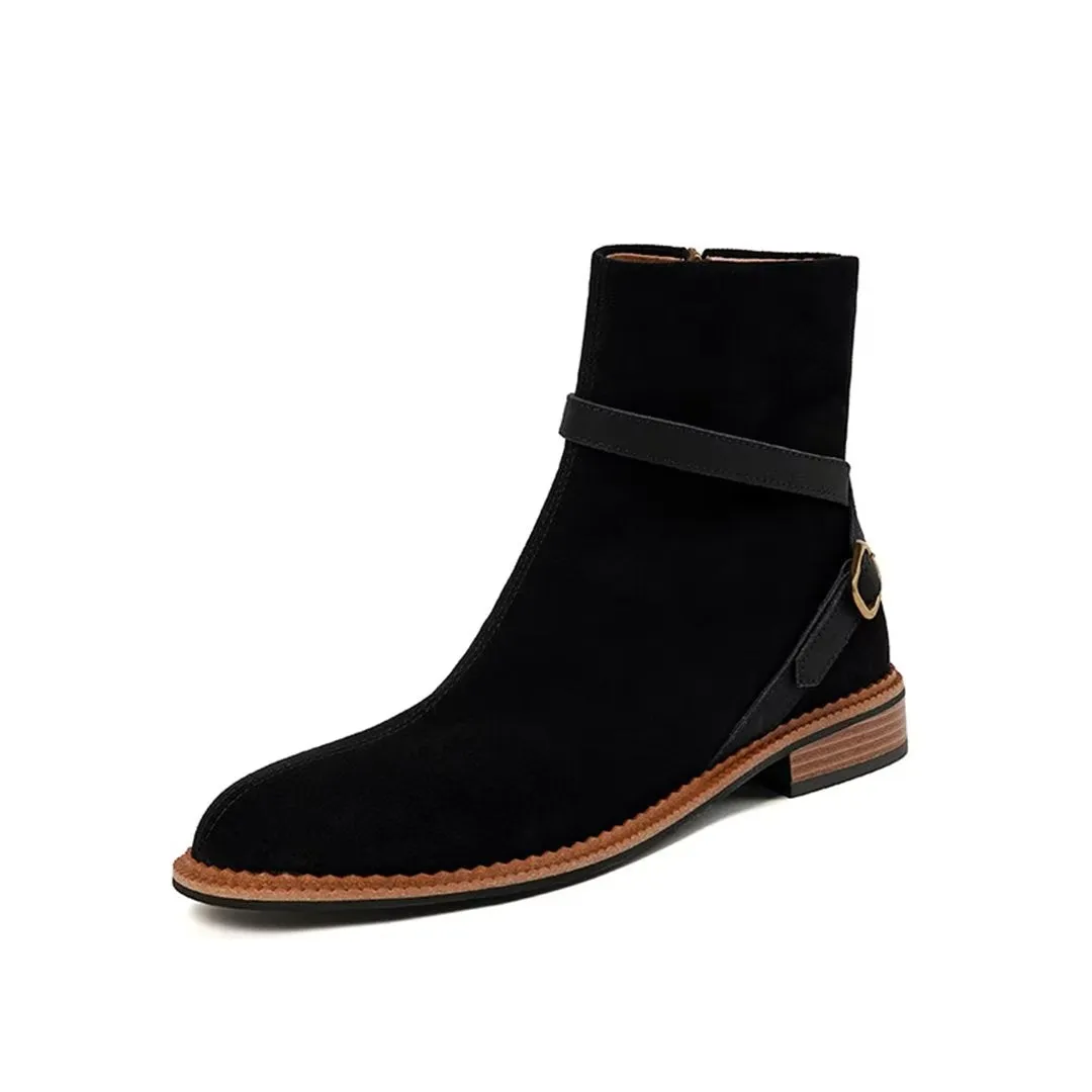 Contemporary Ankle Leather Boots