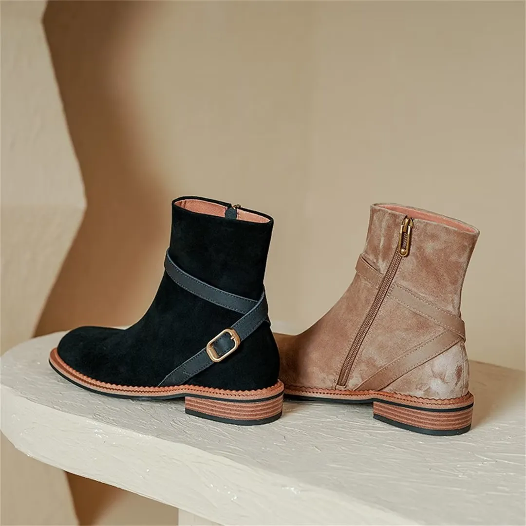 Contemporary Ankle Leather Boots