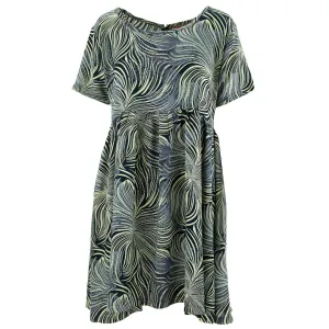 Empire Line Tea Dress - Efflorescent Zebra Rayon