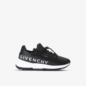 Givenchy Leather Specter Zip Low Top Sneakers, Black