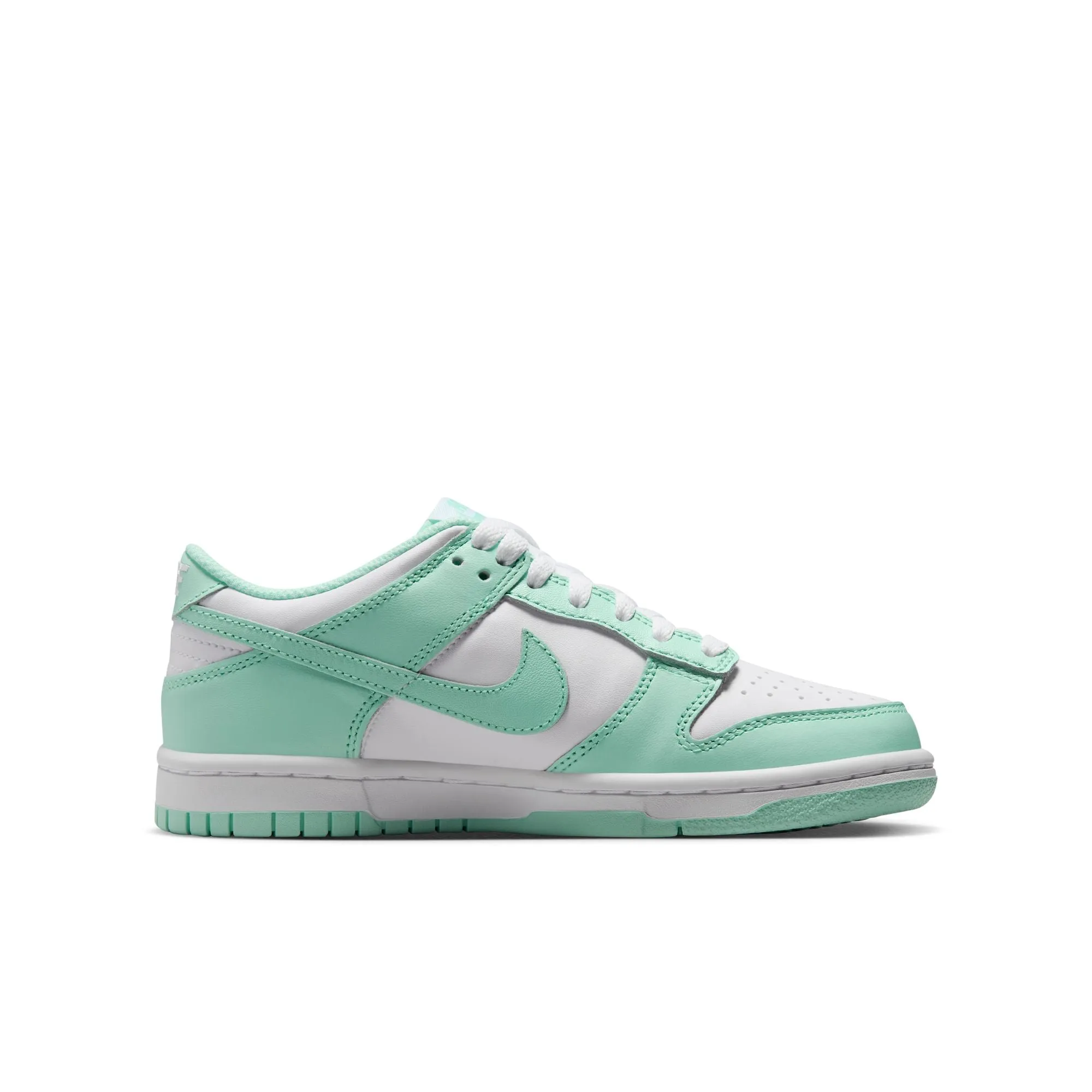 Grade School Nike Dunk Low White/Mint Foam FZ3534-100