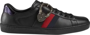 Gucci Ace Low Dionysus Buckle Sneakers - Black