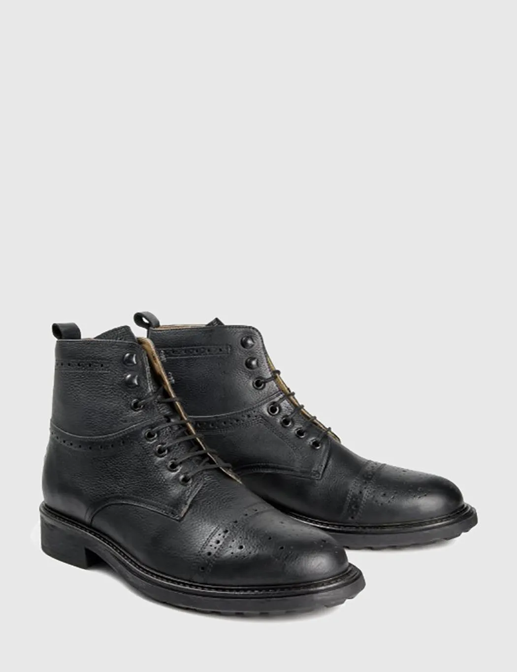 Hudson Fernie Ankle Boots (Leather) - Black