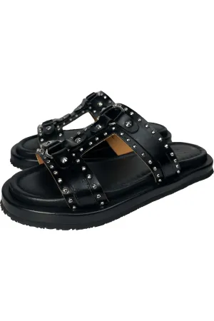 Jo Ghost Adaline Embellished Double Band Slide 5062 | Black