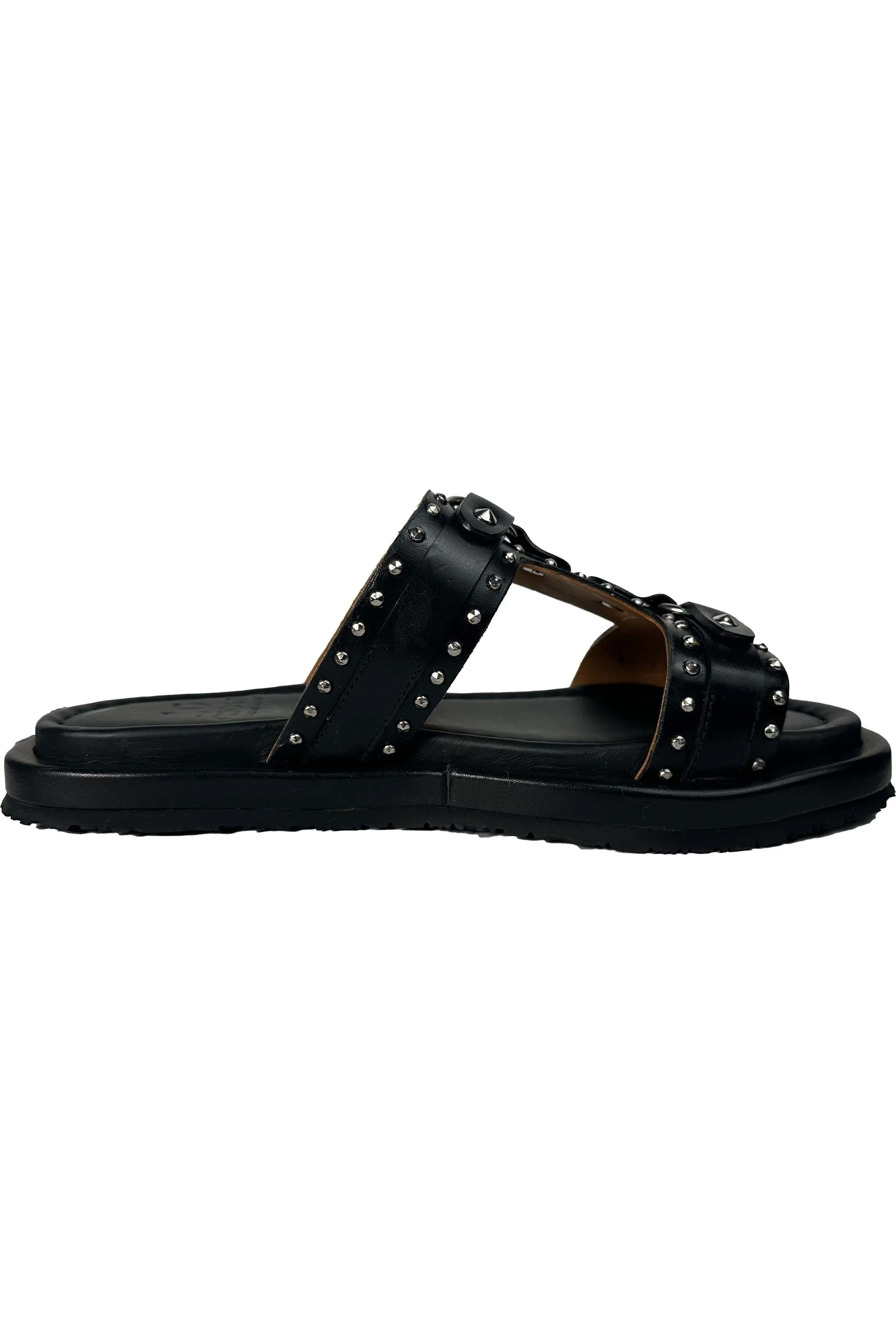 Jo Ghost Adaline Embellished Double Band Slide 5062 | Black