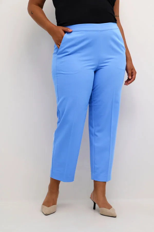 Kaffe Curve Sakira Crop Trousers in Ultramarine