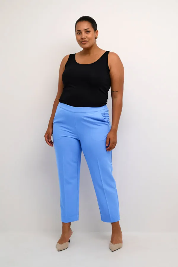 Kaffe Curve Sakira Crop Trousers in Ultramarine