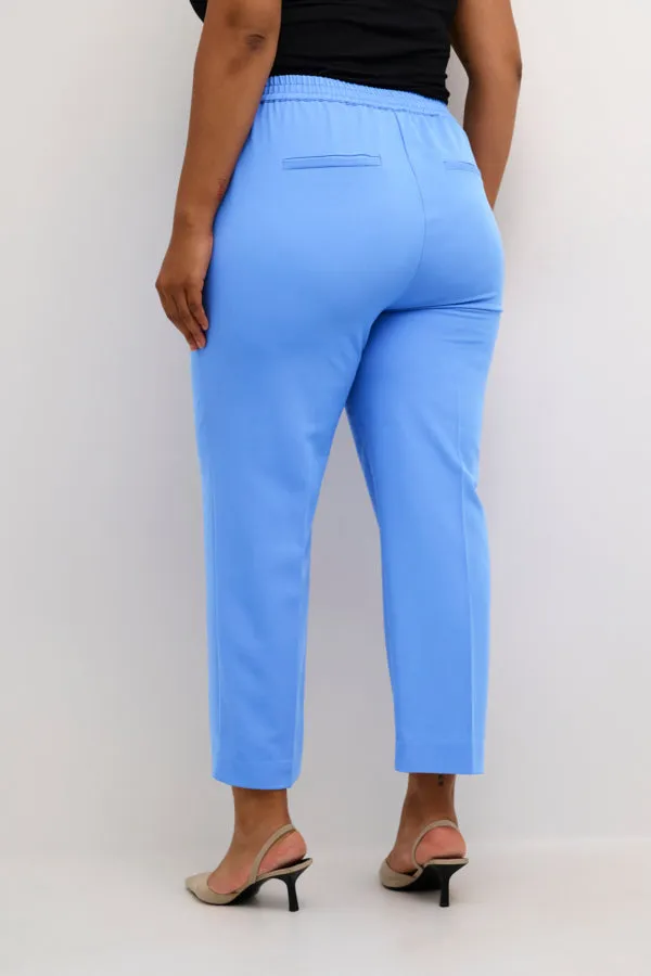 Kaffe Curve Sakira Crop Trousers in Ultramarine