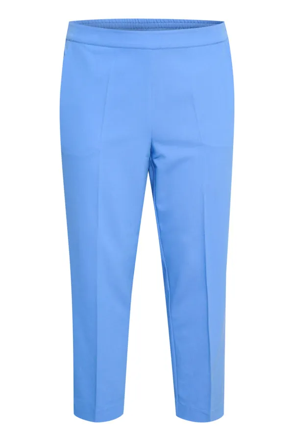 Kaffe Curve Sakira Crop Trousers in Ultramarine