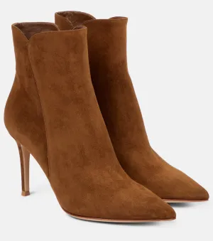 Levy 85 Gianvito Rossi suede ankle boots, brown