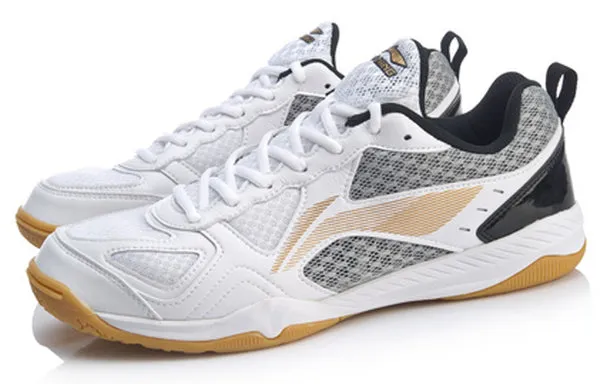 Li-Ning Ma Long Signature Table Tennis Shoes 'White Black', white