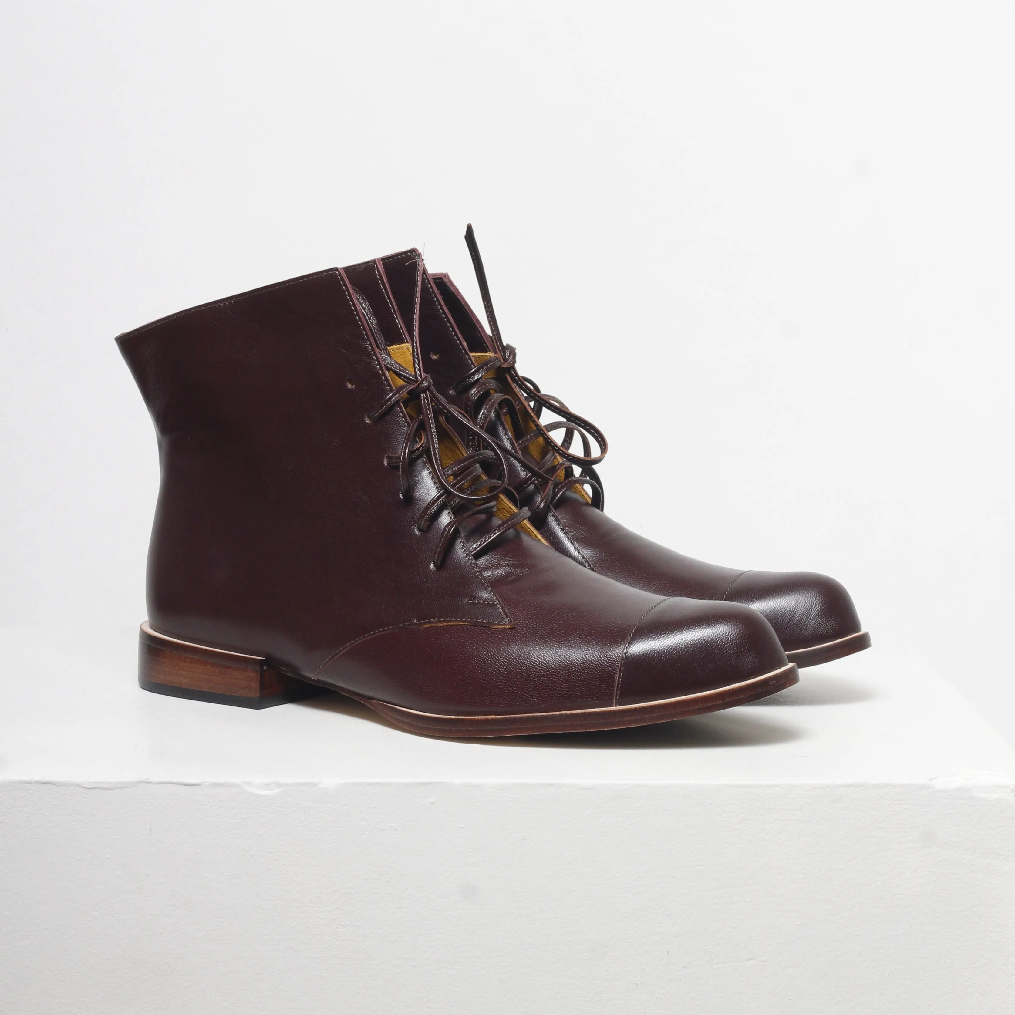 Liz Burgundy Ankle Boots