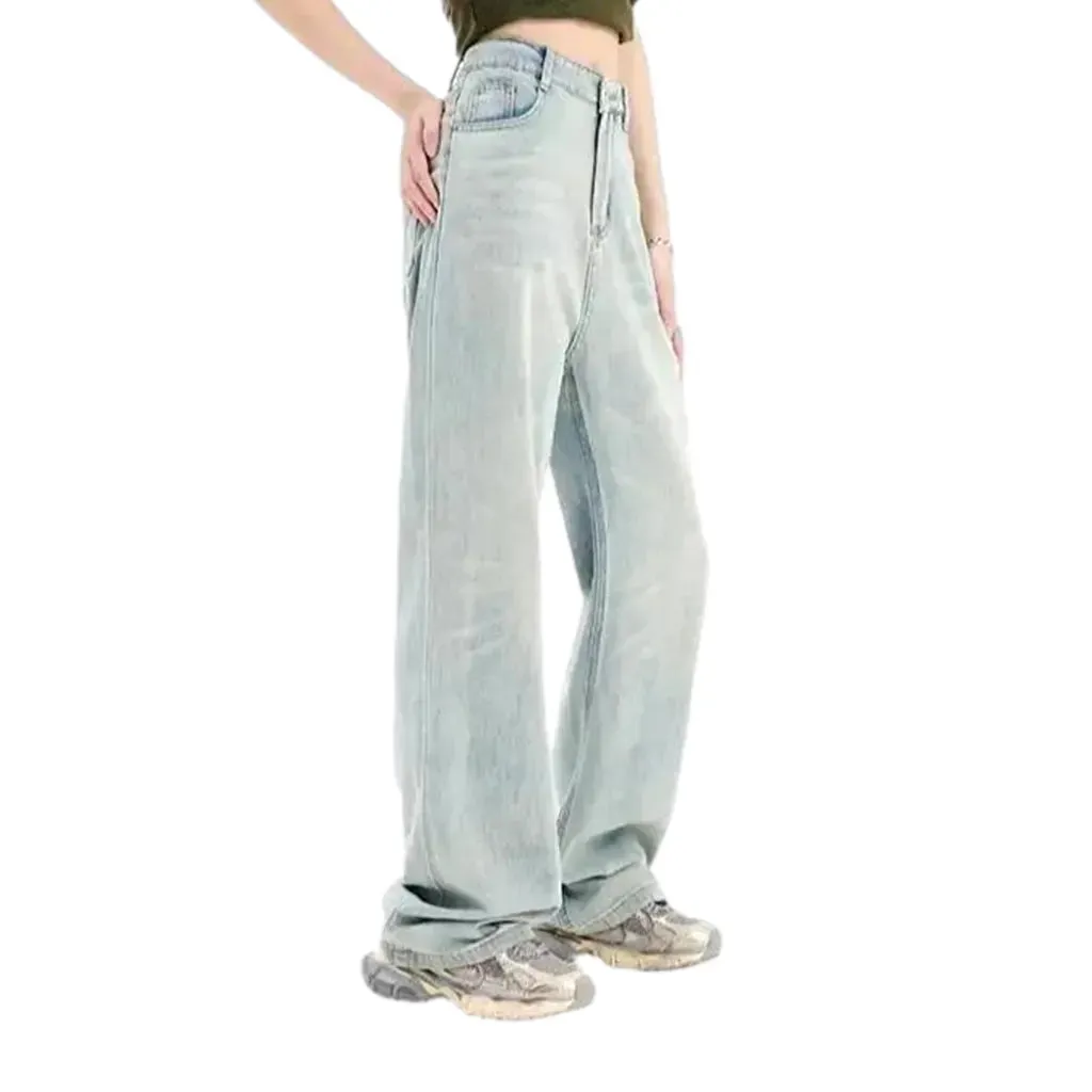 Loose fit aged boho style women's jeans