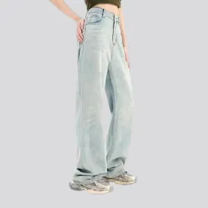 Loose fit aged boho style women's jeans