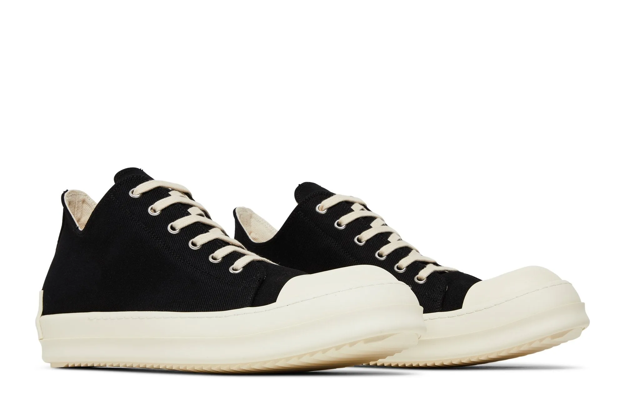 Low-top sneakers Rick Owens DRKSHDW Fogachine Cotton Denim Low, black