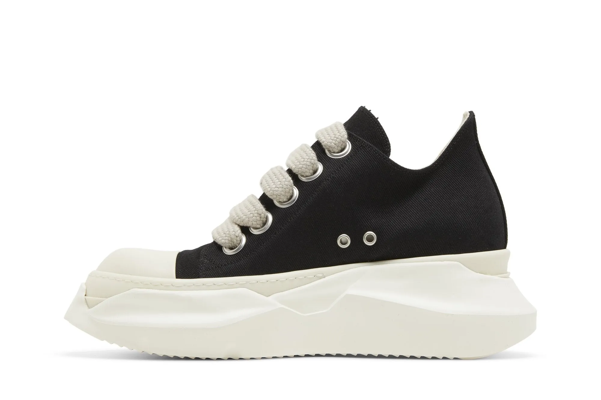 Low-top sneakers Rick Owens DRKSHDW Fogachine Cotton Denim Megalace Abstract Low, black