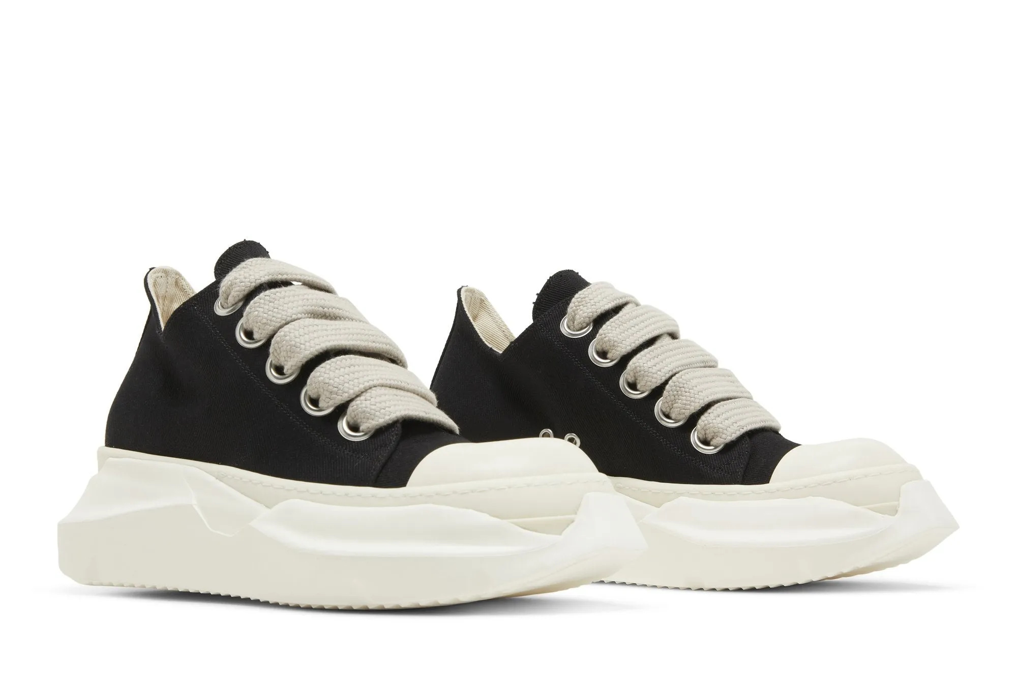 Low-top sneakers Rick Owens DRKSHDW Fogachine Cotton Denim Megalace Abstract Low, black