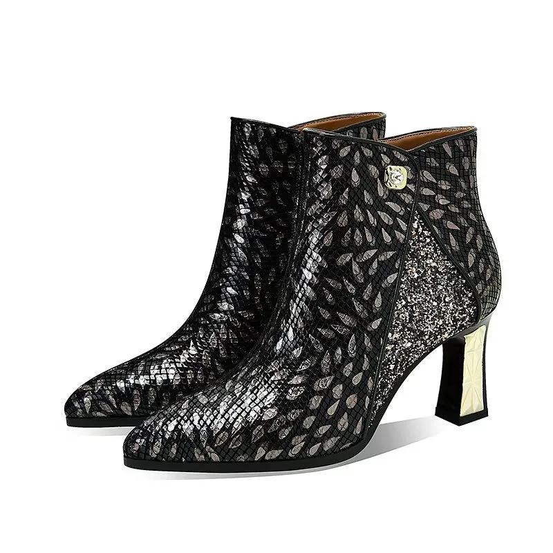 Luxe Exotica Autumn Ankle Boots