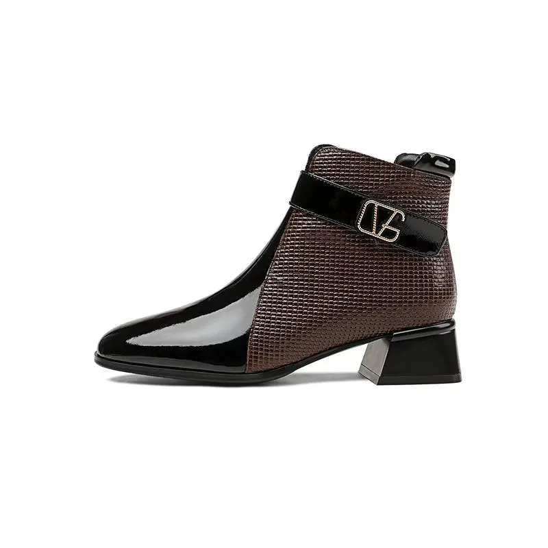 Luxury Exotic-Pattern Modish Ankle Boots