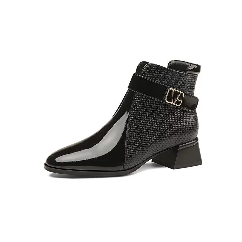 Luxury Exotic-Pattern Modish Ankle Boots