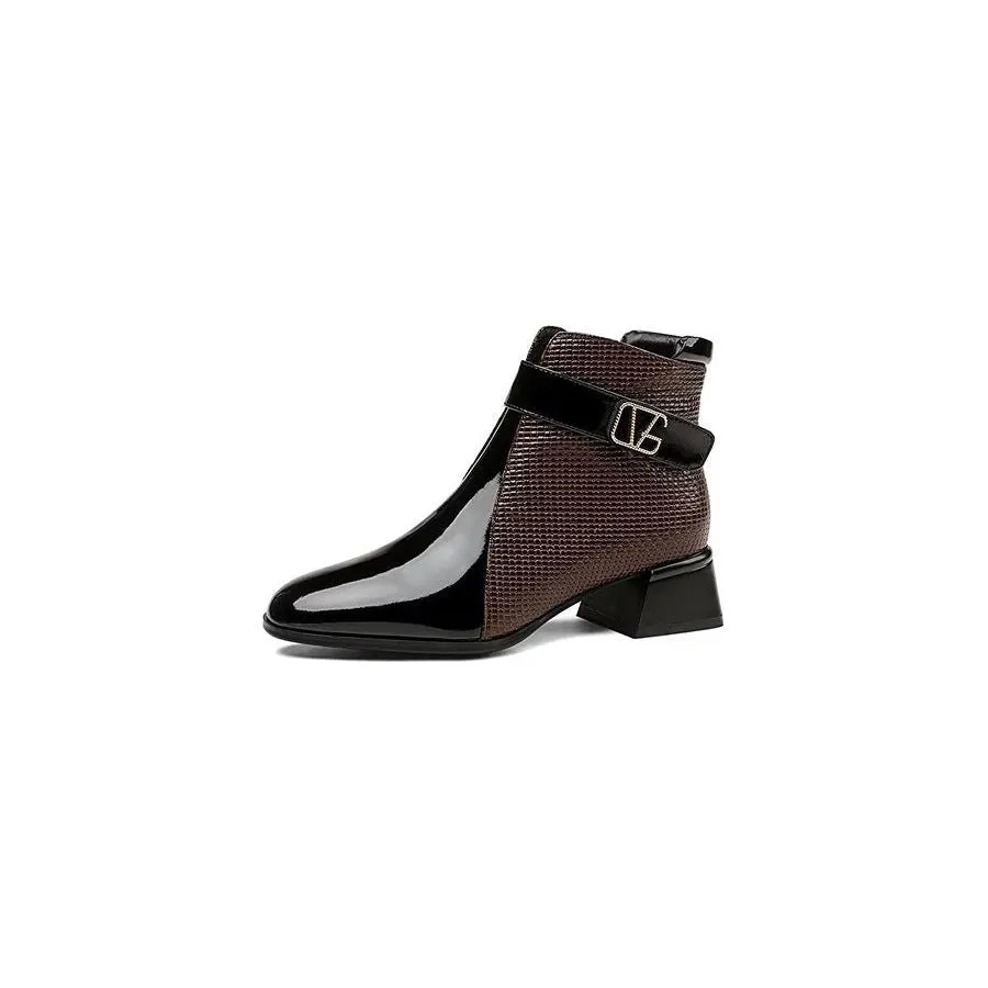 Luxury Exotic-Pattern Modish Ankle Boots