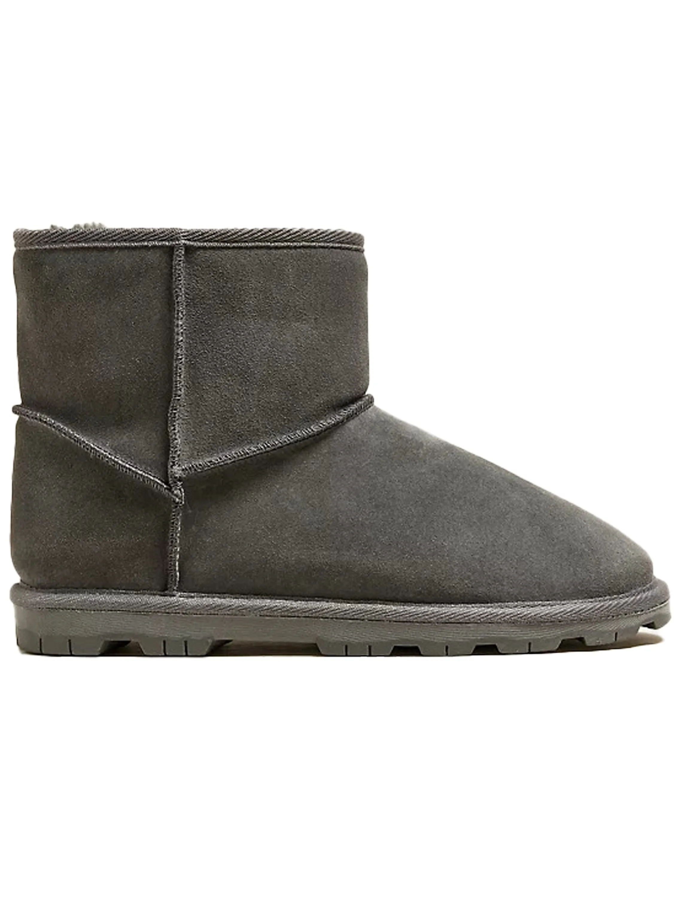 M&S | Womens Suede Boots Faux Fur Lining