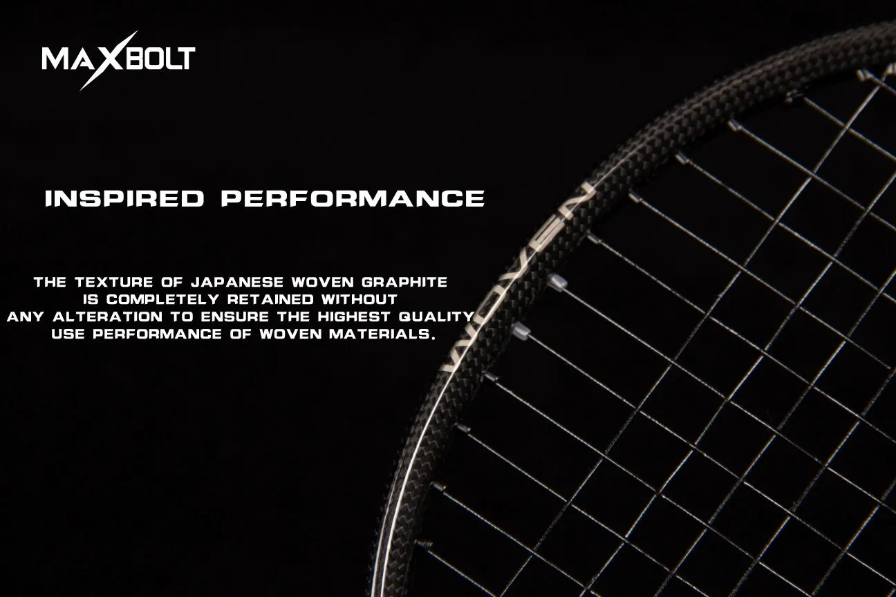 Maxbolt Black Woven Limited Edition Badminton Racket