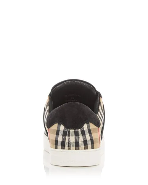 Black Stevie Low Top Burberry Mens Sneakers