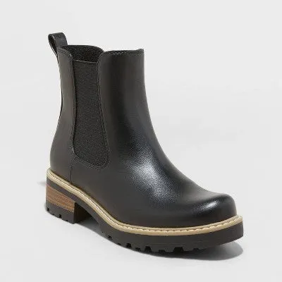 New - Women's Celina Chelsea Boots - Universal Thread Black 6