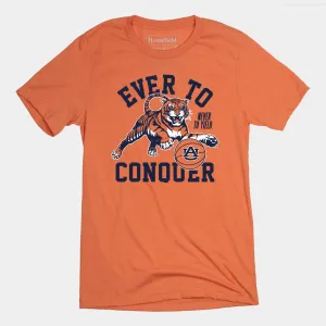 "Ever to Conquer" Auburn Basketball Vintage Tee