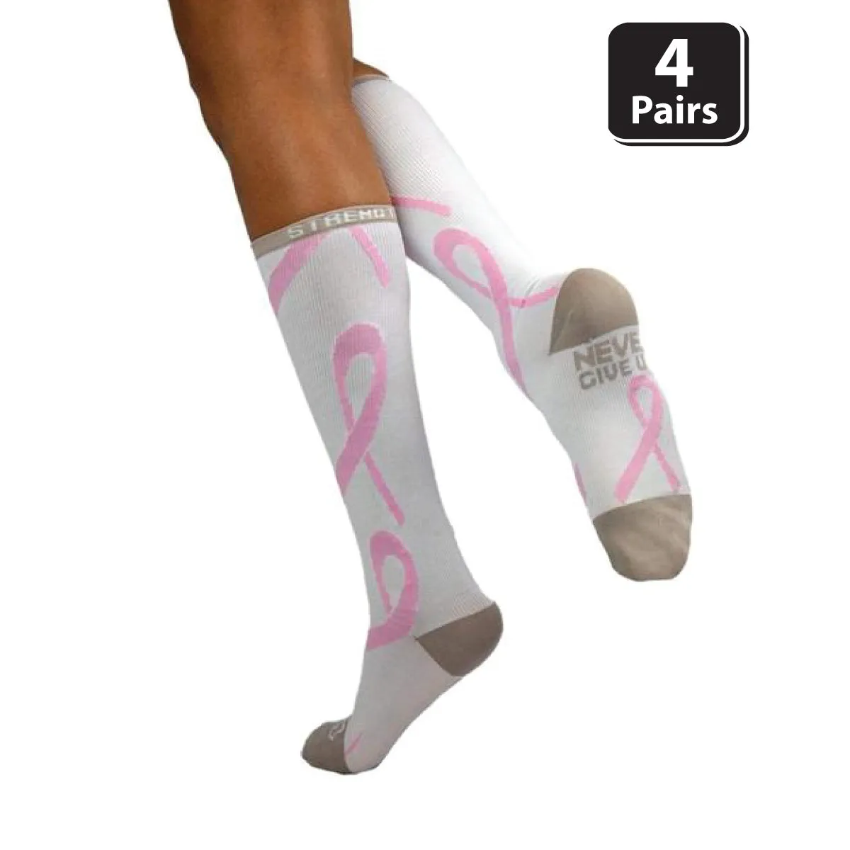 Ribbon Compression Socks Anti-Fatigue, Comfortable, Fits Adult and Youth