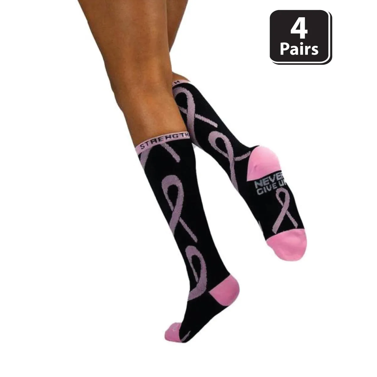 Ribbon Compression Socks Anti-Fatigue, Comfortable, Fits Adult and Youth