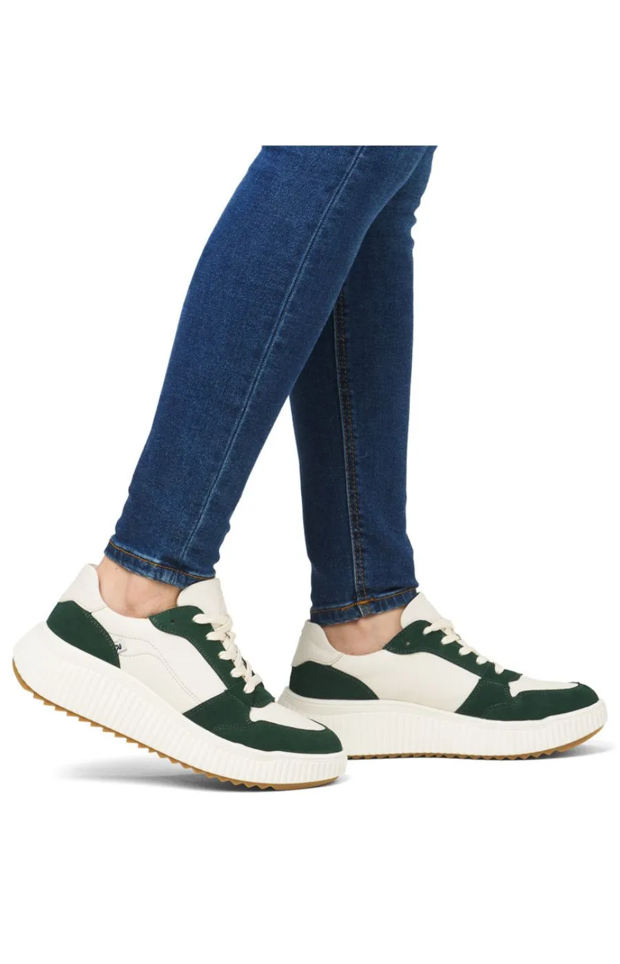 Rieker Trainer in White and Green