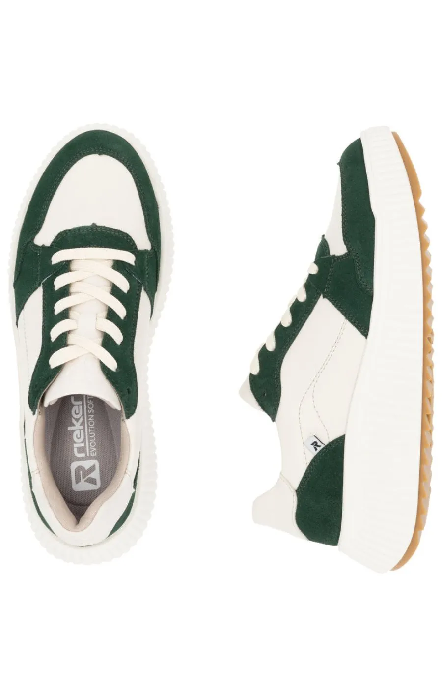 Rieker Trainer in White and Green