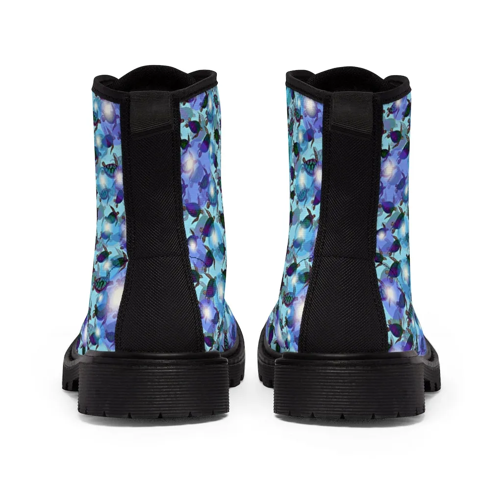 Sea of Turtles Women's Canvas Boots