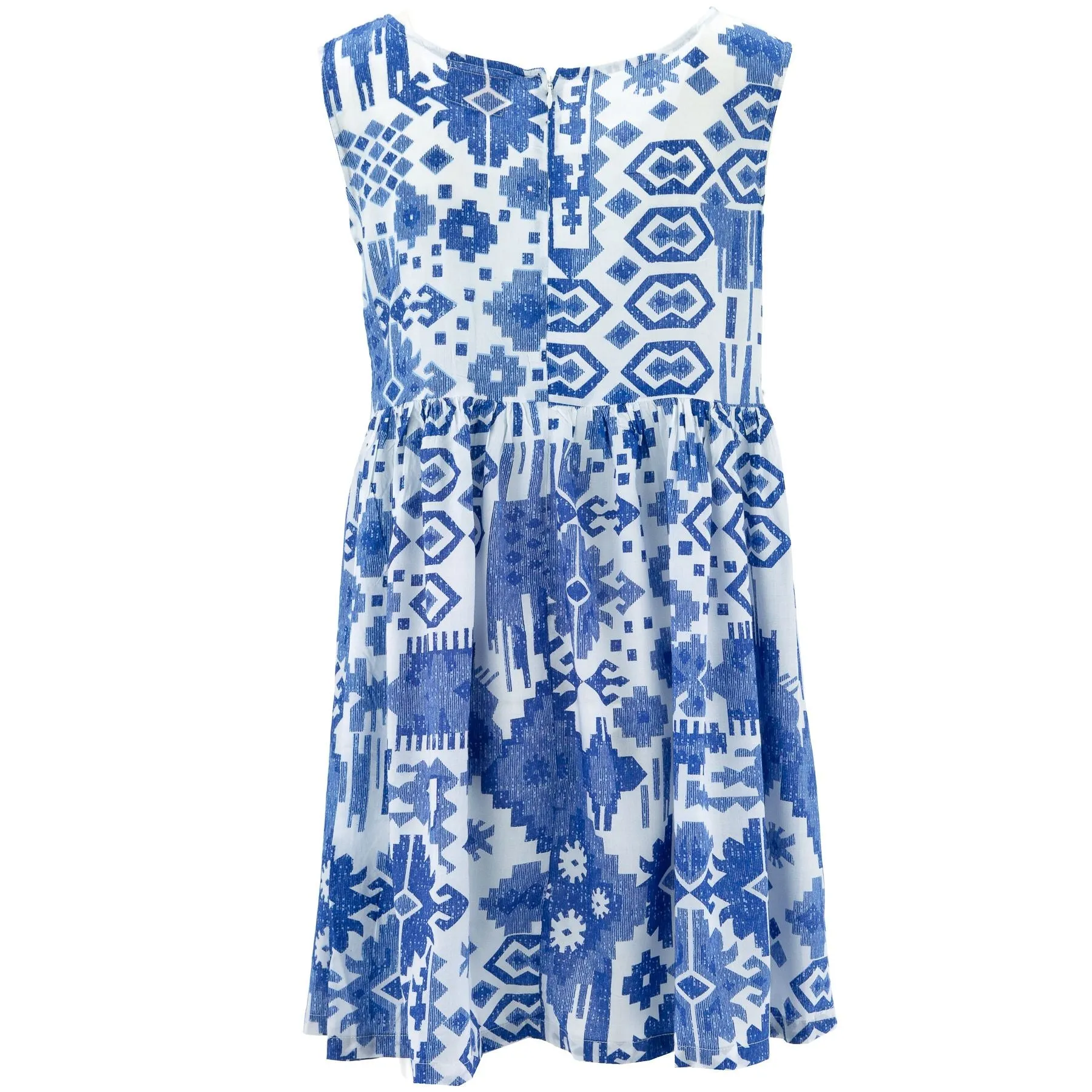 The Shroom Dress - Blue Aztec