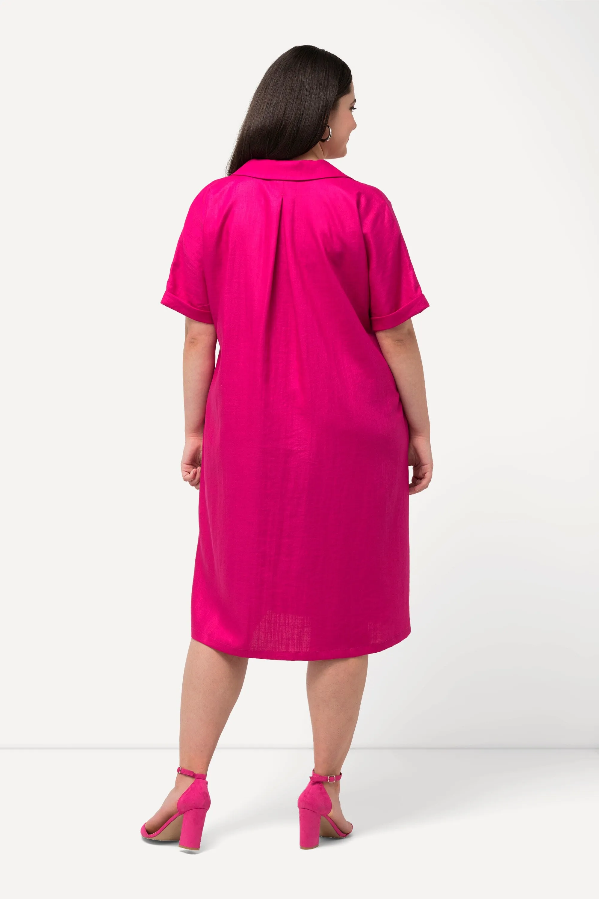 Ulla Popken Collared Pink Dress