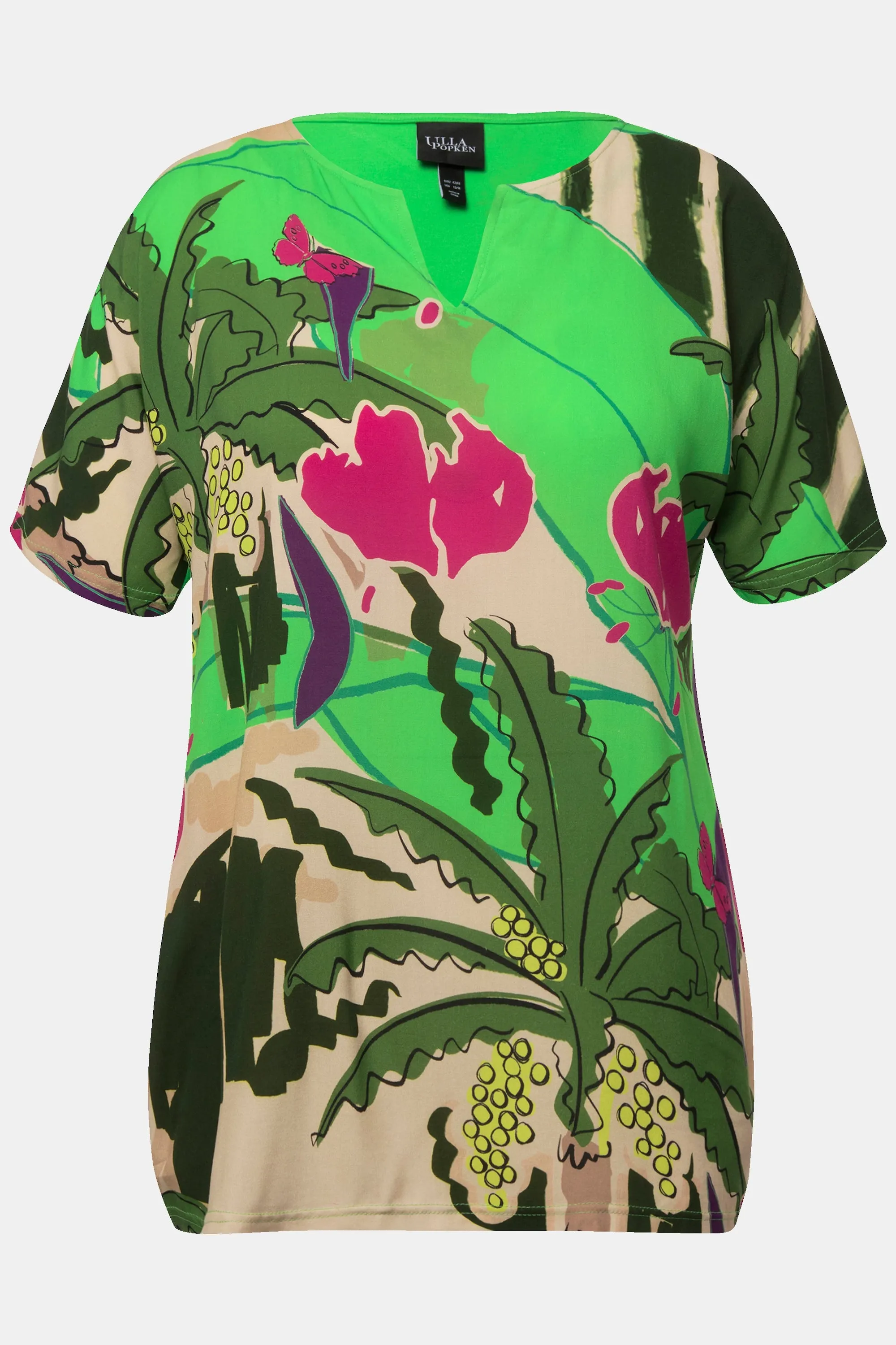 Ulla Popken Tropical Print Top