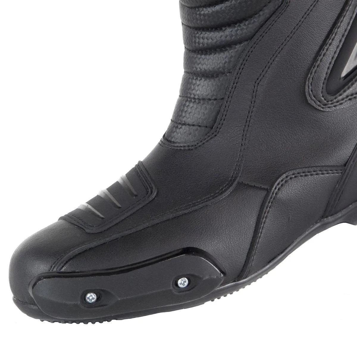 Vulcan V300 Men's Velocity Black Leather Motorcycle Racing Sport Boots with Shift Protection